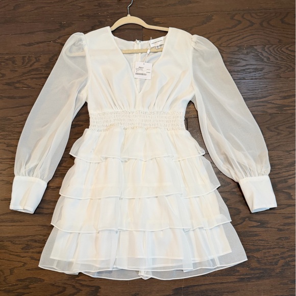 Lavender Brown Elaina Mini Dress - White Size Medium NWT - Picture 2 of 9